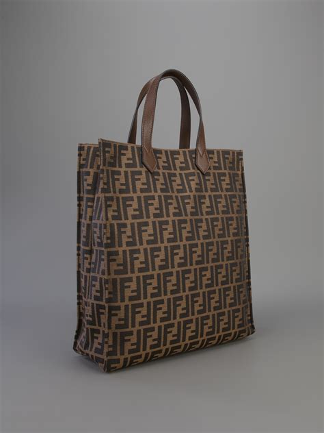 fendi zucca shopping grande|fendi zucca shopper tote.